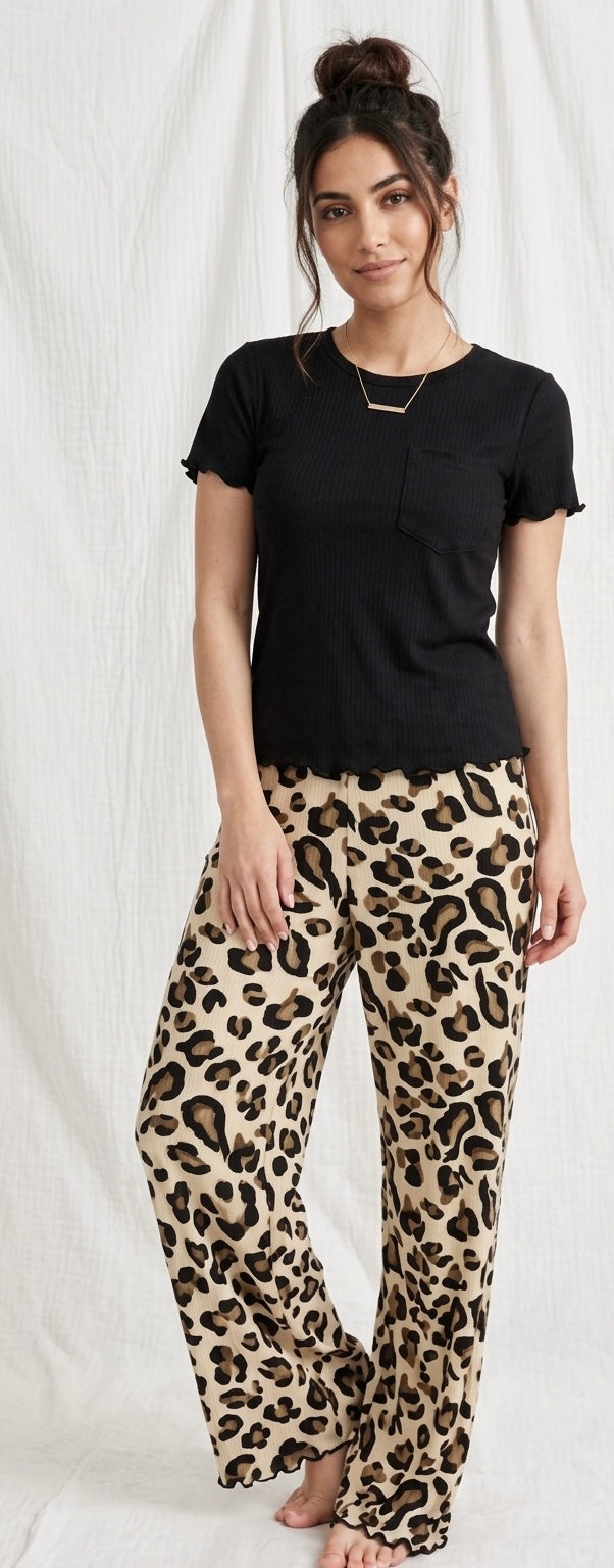 Midnight Leopard Pajama Set