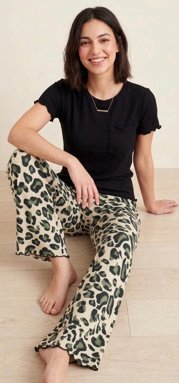 Olive Wild Pajama Set